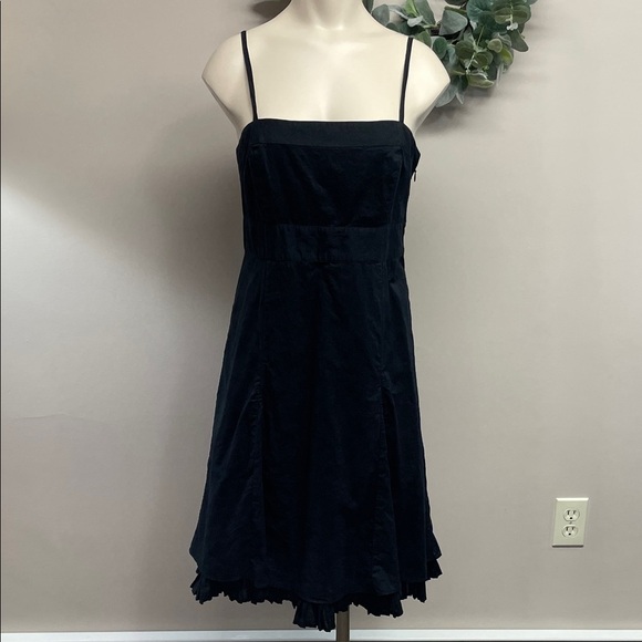 Gap Cotton Spaghetti Strap Fit and Flare Ruffled Hem Dress 8 - Picture 1 of 16